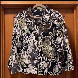 ⭐️Women’s Silk Floral Jacket/ Blazer by Silkand Women Size 3X